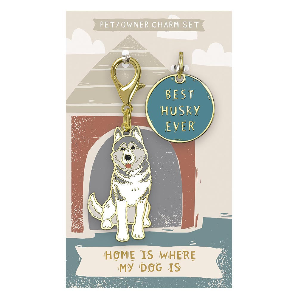 Husky Keychain Charm Set - Best Husky Ever