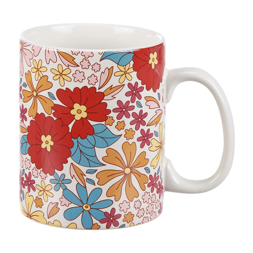 Groovy Floral Pattern Tea & Coffee Mug
