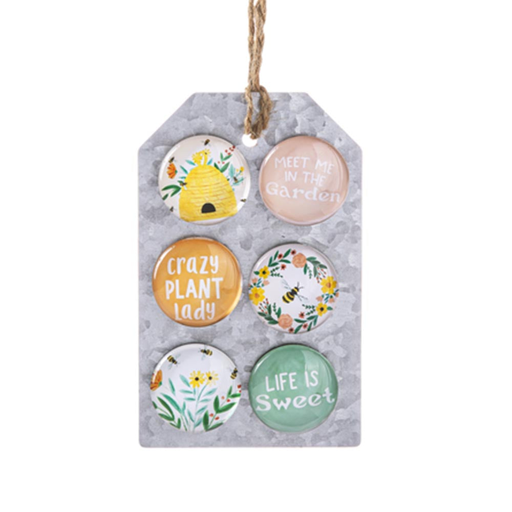 Bees & Flowers Cute Fridge Magnets Set of 6