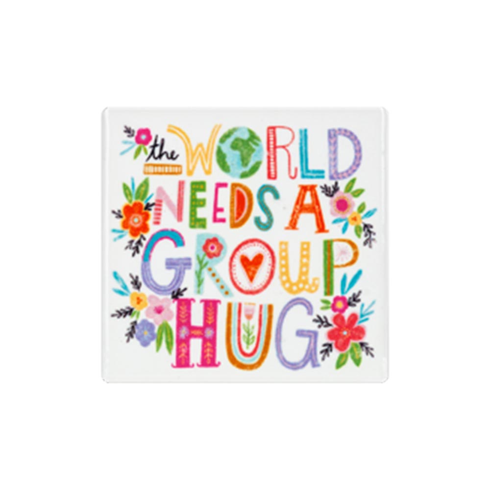 Hug Whimsical Art Fridge Magnet