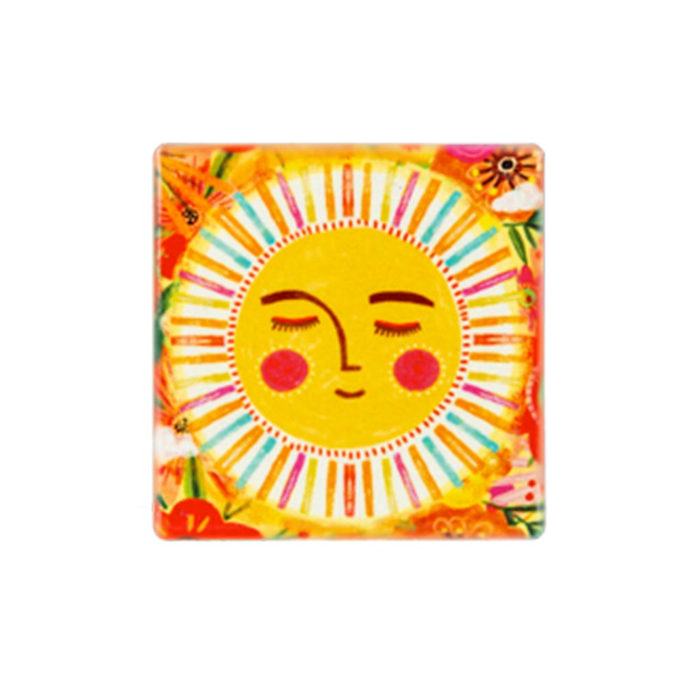 Calm Sun Whimsical Art Fridge Magnet